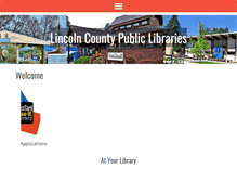 Tablet Screenshot of lincolncountylibraries.com
